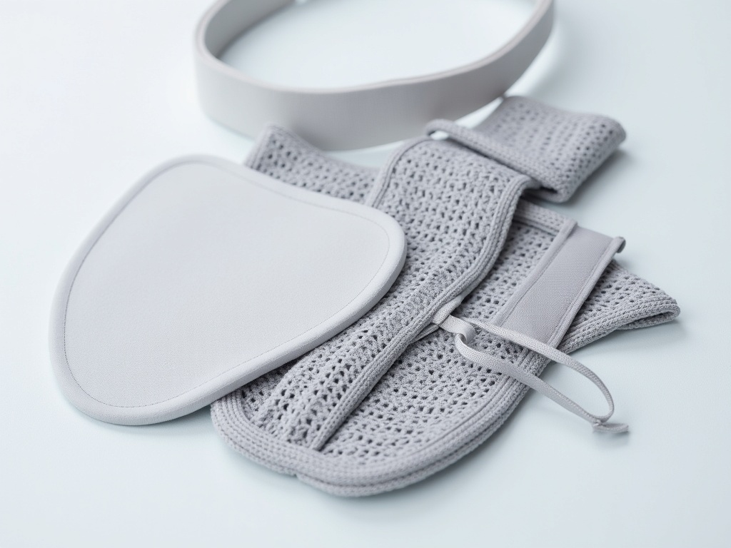 Materiały używane do produkcji korektorów postawy: neopren perforowany i taśma elastyczna